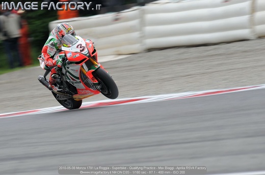 2010-05-08 Monza 1791 La Roggia - Superbike - Qualifyng Practice - Max Biaggi - Aprilia RSV4 Factory